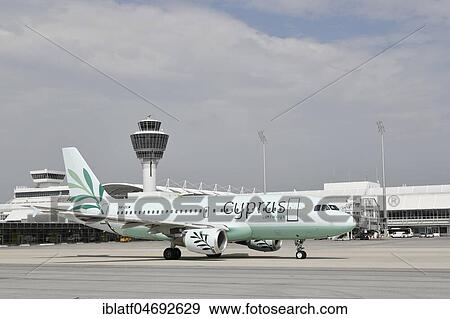 Cyprus Airways, Airbus, A319-100, in front of Terminal 1, Munich Airport, Upper Bavaria, Bavaria, Germany, Europe View Large Photo Image Stock Photo - Cyprus Airways, Airbus, A319-100, in front of Terminal 1, Munich Airport, Upper Bavaria, Bavaria, Germany, Europe. Fotosearch