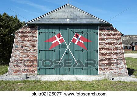 Danish flags painted on a barn door, Sonderho, Fano island, Denmark, Scandinavia, Europe View Large Photo Image Stock Photo - Danish flags painted on a barn door, Sonderho, Fano island, Denmark, Scandinavia, Europe. Fotosearch