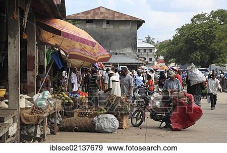 Darajani Market, bazaar of Zanzibar, Stone Town, Zanzibar, Tanzania, Africa View Large Photo Image Stock Photo - Darajani Market, bazaar of Zanzibar, Stone Town, Zanzibar, Tanzania, Africa. Fotosearch