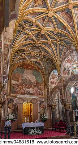 Stock Photo - Decorated ceiling paintings with angels in Tabernacle Chapel, Capilla del Sagrario, Mezquita-Catedral de Córdoba or Cathedral of the Conception of Our Lady, Córdoba, Cordoba Province, Andalusia, Spain, Europe. Fotosearch