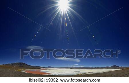 Desert landscape with a lagoon in the sunlight, Desierto, Uyuni, Bolivia, South America View Large Photo Image Stock Image - Desert landscape with a lagoon in the sunlight, Desierto, Uyuni, Bolivia, South America. Fotosearch