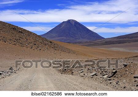 Desert road with Lincancabur Volcano, Desierto de Salvador Dali, Uyuni, Bolivia, South America View Large Photo Image Stock Photograph - Desert road with Lincancabur Volcano, Desierto de Salvador Dali, Uyuni, Bolivia, South America. Fotosearch