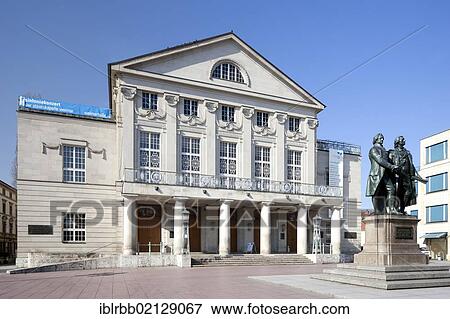 Deutsches Nationaltheater, German national theatre, with Goethe-Schiller monument, Weimar, Thuringia, Germany, Europe, PublicGround, Europe View Large Photo Image Stock Photo - Deutsches Nationaltheater, German national theatre, with Goethe-Schiller monument, Weimar, Thuringia, Germany, Europe, PublicGround, Europe. Fotosearch