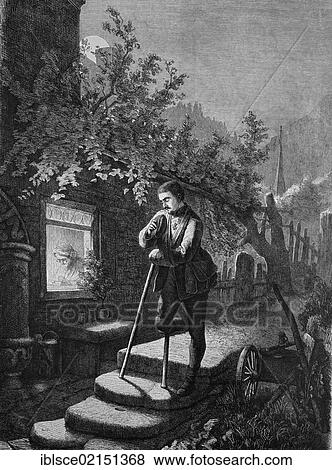 Disabled war veteran returning home, historical engraving, 1869 View Large Photo Image Stock Photo - Disabled war veteran returning home, historical engraving, 1869. Fotosearch