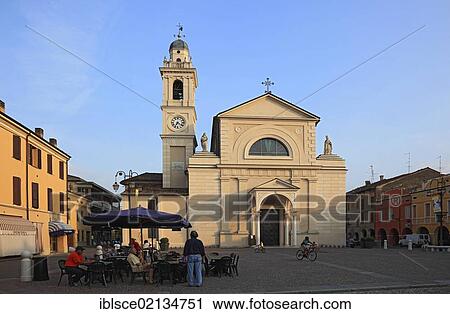 Stock Image - Don Camillo's Church, a film set in Brescello, Emilia Romagna, Italy, Europe. Fotosearch