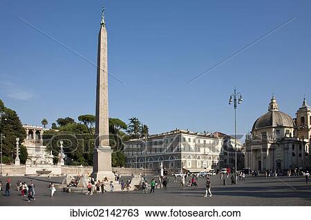 Egyptian Obelisk, Piazza del Popolo, Rome, Italy, Europe View Large Photo Image Stock Image - Egyptian Obelisk, Piazza del Popolo, Rome, Italy, Europe. Fotosearch