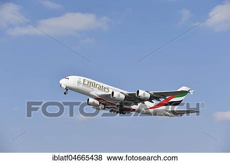 Emirates, Airbus, A380-800, with landing gear extended, Munich Airport, Upper Bavaria, Germany, Europe View Large Photo Image Stock Photo - Emirates, Airbus, A380-800, with landing gear extended, Munich Airport, Upper Bavaria, Germany, Europe. Fotosearch