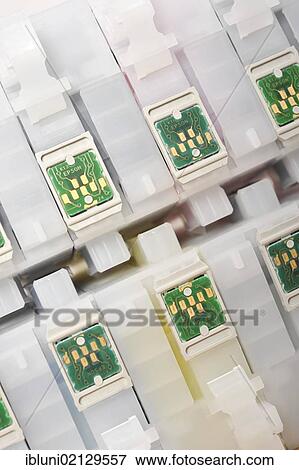 Empty ink cartridges of an inkjet printer View Large Photo Image Stock Photo - Empty ink cartridges of an inkjet printer. Fotosearch