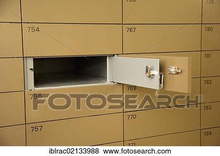 Stock Photo - Empty safe-deposit box. Fotosearch