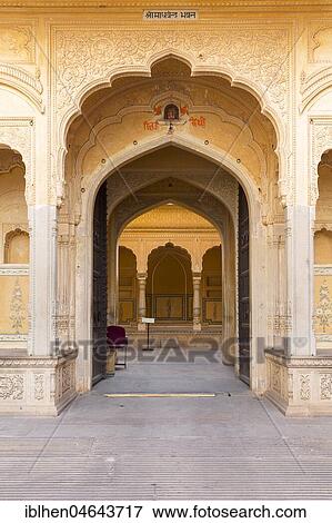 Stock Photo - Entrance and compound of the Nahargarh Fort, Jaipur, Rajasthan, India, Asia. Fotosearch