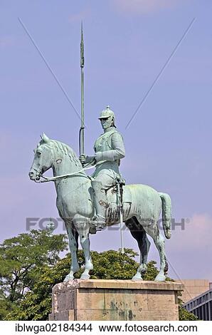 Picture - Equestrian statue of the Cuirassiers "Count Gessler", Cologne, North Rhine-Westphalia, Germany, Europe, PublicGround, Europe. Fotosearch