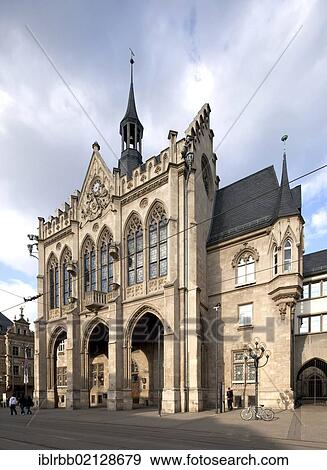 Stock Photo - Erfurt city hall, Erfurt, Thuringia, Germany, Europe, PublicGround, Europe. Fotosearch