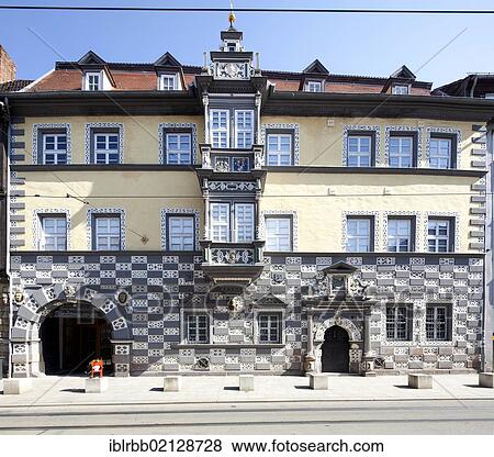 Stock Photo - Erfurt City Museum, Haus zum Stockfisch building, Erfurt, Thuringia, Germany, Europe, PublicGround, Europe. Fotosearch