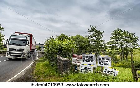 European border between the Republic of Ireland and Northern Ireland, which could become a hard border after the Brexite negotiations between the EU and Great Britain, Blacklion, County Cavan, Ireland, Europe View Large Photo Image Stock Image - European border between the Republic of Ireland and Northern Ireland, which could become a hard border after the Brexite negotiations between the EU and Great Britain, Blacklion, County Cavan, Ireland, Europe. Fotosearch