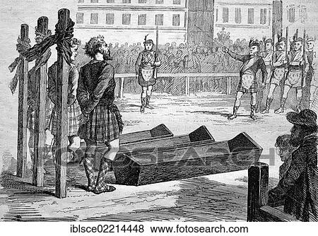 Execution by firing squad, historical wood engraving, circa 1888 View Large Photo Image Stock Photo - Execution by firing squad, historical wood engraving, circa 1888. Fotosearch