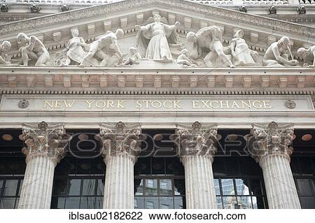Facade of the New York Stock Exchange, Wall Street, Financial District, Lower Manhattan, New York City, USA, North America View Large Photo Image Stock Image - Facade of the New York Stock Exchange, Wall Street, Financial District, Lower Manhattan, New York City, USA, North America. Fotosearch