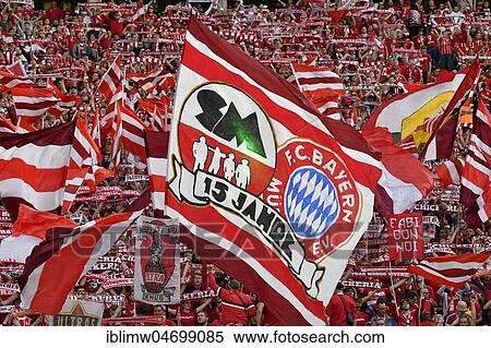 Fan section FC Bayern with waving flags, DFB Cup Final 2018, Olympiastadion Berlin, Germany, Europe View Large Photo Image Stock Photography - Fan section FC Bayern with waving flags, DFB Cup Final 2018, Olympiastadion Berlin, Germany, Europe. Fotosearch