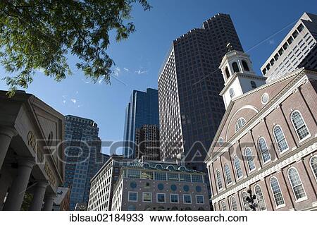 Faneuil Hall, historic building in Quincy Market, skyscrapers of the Financial District, Freedom Trail, town centre of Boston, Massachusetts, New England, USA, North America, America, North America View Large Photo Image Stock Image - Faneuil Hall, historic building in Quincy Market, skyscrapers of the Financial District, Freedom Trail, town centre of Boston, Massachusetts, New England, USA, North America, America, North America. Fotosearch