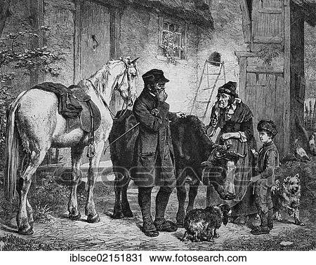 Farmer caring for a sick cow, historical engraving, 1869 View Large Photo Image Stock Image - Farmer caring for a sick cow, historical engraving, 1869. Fotosearch