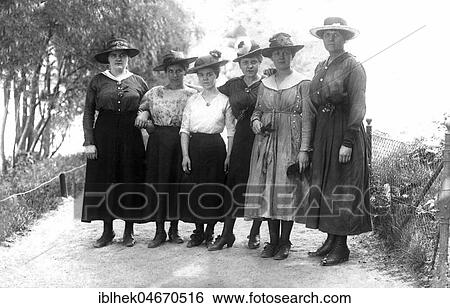 Fashion, hat fashion, six women posing with hats and summer dresses, 1910s, Germany, Europe View Large Photo Image Stock Photograph - Fashion, hat fashion, six women posing with hats and summer dresses, 1910s, Germany, Europe. Fotosearch