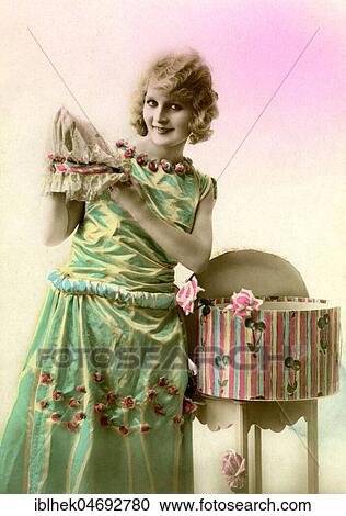 Fashion, hat fashion, woman with hat and hatbox, 1920s, Germany, Europe View Large Photo Image Stock Image - Fashion, hat fashion, woman with hat and hatbox, 1920s, Germany, Europe. Fotosearch