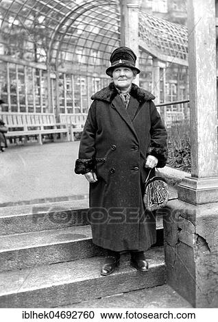 Fashion, old woman with coat, hat and handbag, 1910s, Germany, Europe View Large Photo Image Stock Image - Fashion, old woman with coat, hat and handbag, 1910s, Germany, Europe. Fotosearch