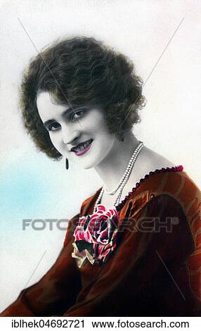 Fashion, portrait of a Woman, 1920s, Germany, Europe View Large Photo Image Stock Image - Fashion, portrait of a Woman, 1920s, Germany, Europe. Fotosearch