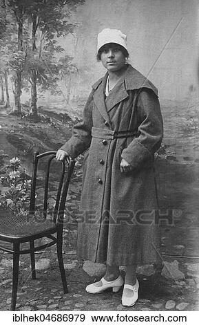 Fashion, Woman in Coat with Hat, 1920s, Germany, Europe View Large Photo Image Stock Photo - Fashion, Woman in Coat with Hat, 1920s, Germany, Europe. Fotosearch