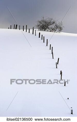 Fence in the snow, Unterjoch, Allgaeu, Bavaria, Germany, Europe View Large Photo Image Stock Image - Fence in the snow, Unterjoch, Allgaeu, Bavaria, Germany, Europe. Fotosearch