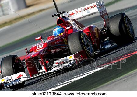 Fernando Alonso, SPA, Ferrari F2012, Formula 1 testing sessions, February 2012, Barcelona, Spain, Europe View Large Photo Image Picture - Fernando Alonso, SPA, Ferrari F2012, Formula 1 testing sessions, February 2012, Barcelona, Spain, Europe. Fotosearch