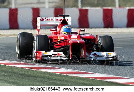Fernando Alonso, SPA, Ferrari F2012, Formula 1 testing sessions, 21–24/2/2012, at the Circuit de Catalunya, Barcelona, Spain, Europe View Large Photo Image Stock Image - Fernando Alonso, SPA, Ferrari F2012, Formula 1 testing sessions, 21–24/2/2012, at the Circuit de Catalunya, Barcelona, Spain, Europe. Fotosearch