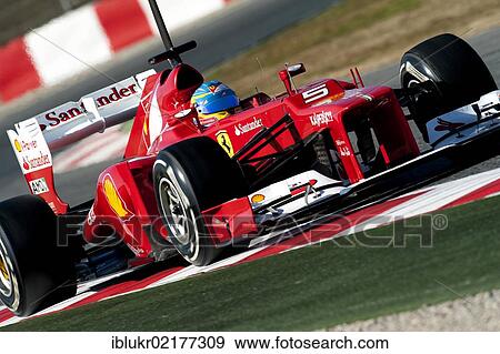 Fernando Alonso, SPA, Ferrari F2012, Formula 1 testing sessions, February 2012, Barcelona, Spain, Europe View Large Photo Image Stock Photo - Fernando Alonso, SPA, Ferrari F2012, Formula 1 testing sessions, February 2012, Barcelona, Spain, Europe. Fotosearch