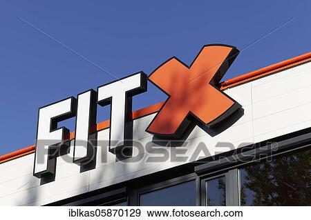 Fitness studio FIT X, logo on building, Düsseldorf, North Rhine-Westphalia, Germany, Europe View Large Photo Image Stock Photo - Fitness studio FIT X, logo on building, Düsseldorf, North Rhine-Westphalia, Germany, Europe. Fotosearch