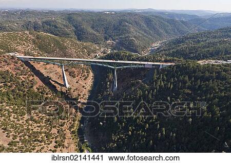 Foresthill Bridge, the highest bridge in California, crossing the North Arm, North Fork, American River, aerial view, Auburn, California, USA, North America View Large Photo Image Stock Image - Foresthill Bridge, the highest bridge in California, crossing the North Arm, North Fork, American River, aerial view, Auburn, California, USA, North America. Fotosearch