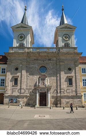 Former Benedictine Abbey with Basilica St. Quirin, Tegernsee Monastery, Tegernsee, Upper Bavaria, Bavaria, Germany, Europe View Large Photo Image Stock Photograph - Former Benedictine Abbey with Basilica St. Quirin, Tegernsee Monastery, Tegernsee, Upper Bavaria, Bavaria, Germany, Europe. Fotosearch