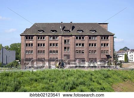 Stock Image - Former Huettenwerk Phoenix-Ost steelworks, administration buildings, urban redevelopment site, Zukunftsstandort Phoenix, Dortmund, Hoerde, Ruhr Area, North Rhine-Westphalia, Germany, Europe, PublicGround, Europe. Fotosearch