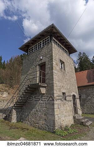 Former watchtower in the concentration camp memorial Flossenbürg, Flossenbürg, Upper Palatinate, Bavaria, Germany, Europe View Large Photo Image Stock Image - Former watchtower in the concentration camp memorial Flossenbürg, Flossenbürg, Upper Palatinate, Bavaria, Germany, Europe. Fotosearch