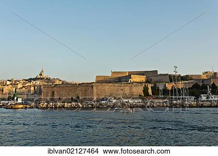 Fort Saint-Nicolas, built in 1660 by Louis XIV, at the entrance to the Vieux Port, Old Port, Marseille, Provence, France, Europe View Large Photo Image Picture - Fort Saint-Nicolas, built in 1660 by Louis XIV, at the entrance to the Vieux Port, Old Port, Marseille, Provence, France, Europe. Fotosearch