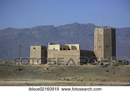 Fortress near Mirbat in the south of Oman, Arabian Peninsula, Middle East, Asia View Large Photo Image Stock Photo - Fortress near Mirbat in the south of Oman, Arabian Peninsula, Middle East, Asia. Fotosearch