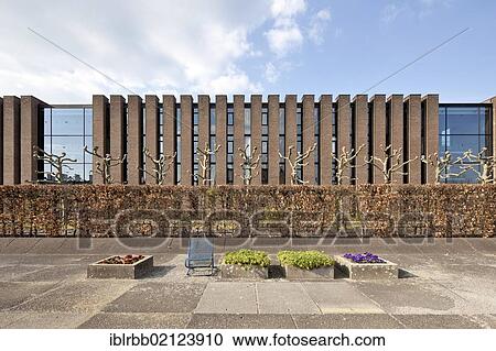 Stock Image - Forum Castrop-Rauxel, City Hall, administration building, Castrop-Rauxel, Ruhr Area, North Rhine-Westphalia, Germany, Europe, PublicGround, Europe. Fotosearch