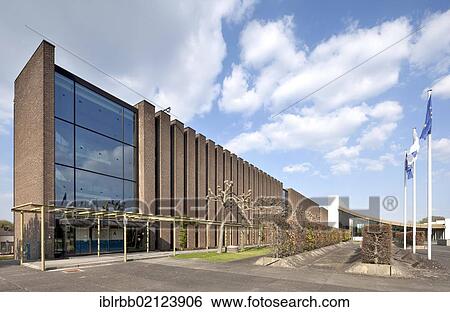 Stock Photograph - Forum Castrop-Rauxel, City Hall, administration building, Castrop-Rauxel, Ruhr Area, North Rhine-Westphalia, Germany, Europe, PublicGround, Europe. Fotosearch
