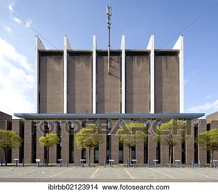 Picture - Forum Castrop-Rauxel, Europahalle, cultural and event centre, Castrop-Rauxel, Ruhr Area, North Rhine-Westphalia, Germany, Europe, PublicGround, Europe. Fotosearch