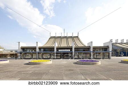 Stock Photo - Forum Castrop-Rauxel, Europahalle, cultural and event centre, Castrop-Rauxel, Ruhr Area, North Rhine-Westphalia, Germany, Europe, PublicGround, Europe. Fotosearch