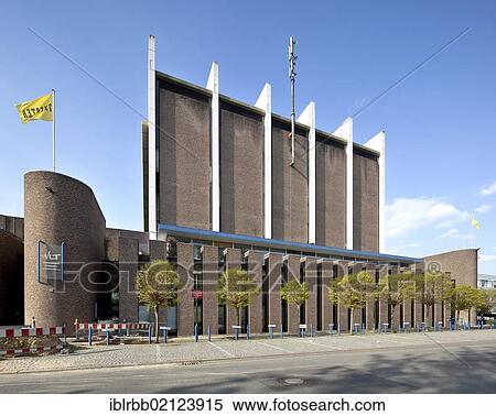 Stock Photography - Forum Castrop-Rauxel, Europahalle, cultural and event centre, Castrop-Rauxel, Ruhr Area, North Rhine-Westphalia, Germany, Europe, PublicGround, Europe. Fotosearch