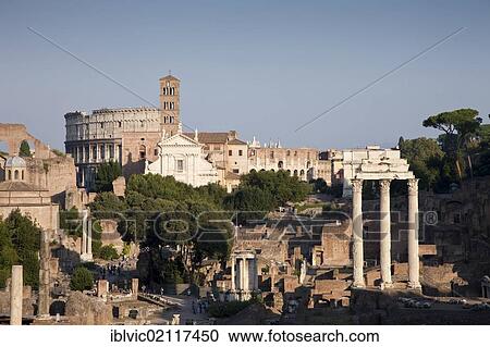Forum Romanum and the Colosseum in evening light, Rome, Italy, Europe View Large Photo Image Stock Image - Forum Romanum and the Colosseum in evening light, Rome, Italy, Europe. Fotosearch