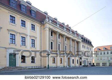Stock Image - Franz Liszt University of Music, former princely house, Weimar, Thuringia, Germany, Europe, PublicGround, Europe. Fotosearch