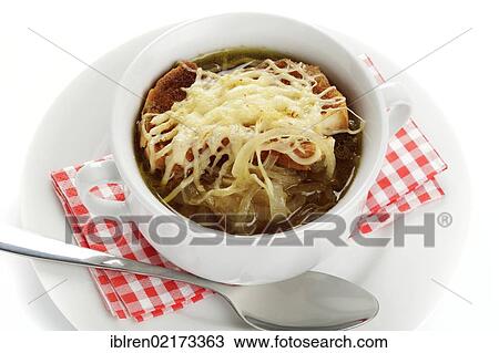 French or Parisian onion soup with croutons and cheese, au gratin View Large Photo Image Stock Image - French or Parisian onion soup with croutons and cheese, au gratin. Fotosearch