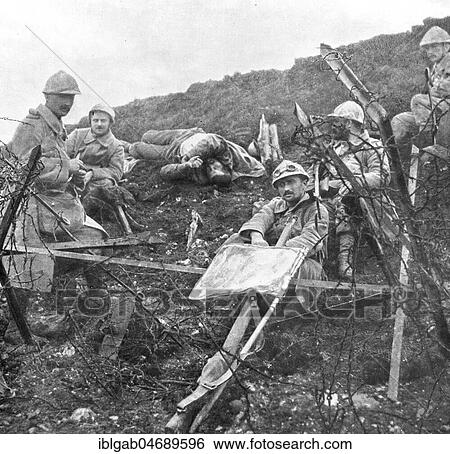 French soldiers resting after the Souchez battle, Pas de Calais, 1915, France, Europe View Large Photo Image Stock Photograph - French soldiers resting after the Souchez battle, Pas de Calais, 1915, France, Europe. Fotosearch