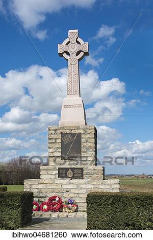 Stock Image - Frezenburg Scottish Memorial, First World War, Zonnebeke, West Flanders, Belgium, Europe. Fotosearch