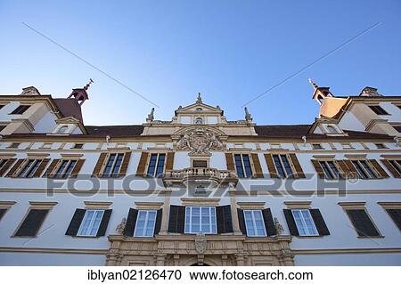Front view of Schloss Eggenberg Castle, Graz, Styria, Austria, Europe View Large Photo Image Stock Image - Front view of Schloss Eggenberg Castle, Graz, Styria, Austria, Europe. Fotosearch
